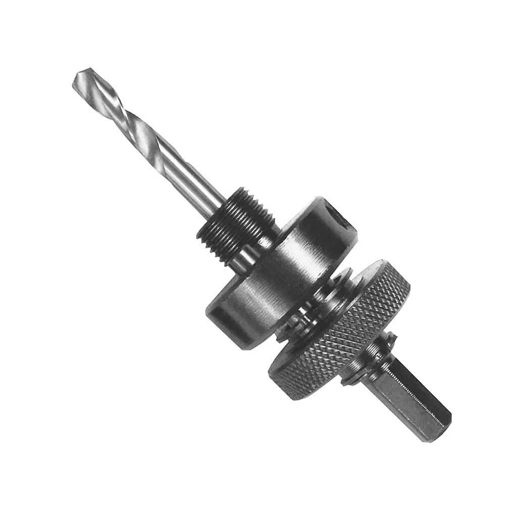 Total Hole Saw Arbor 7/16 Inch (11.1 mm) Hex Shank for 32-210 mm Hole Saws Double Blister, TAC4202