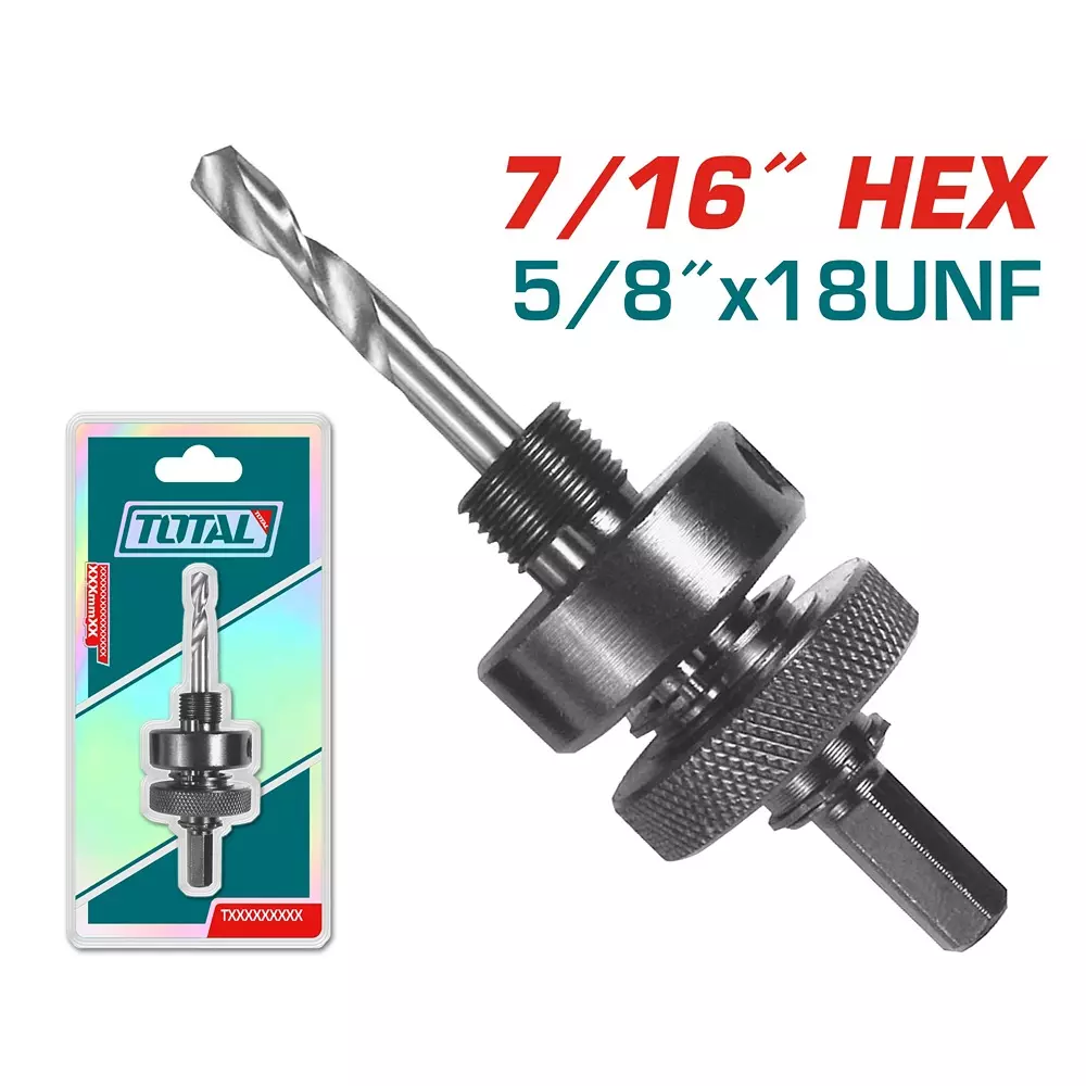 total-hole-saw-arbor-716-inch-111-mm-hex-shank-for-32-210-mm-hole-saws-double-blister-tac4202