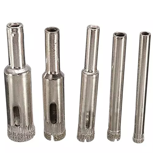 Tools Shop Diamond Coated Core Drill Bit for Tile Marble Glass Ceramic Hole Saw 5-12 mm (Set of 5)
