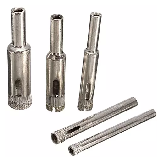 Tools Shop Diamond Coated Core Drill Bit for Tile Marble Glass Ceramic Hole Saw 5-12 mm (Set of 5)
