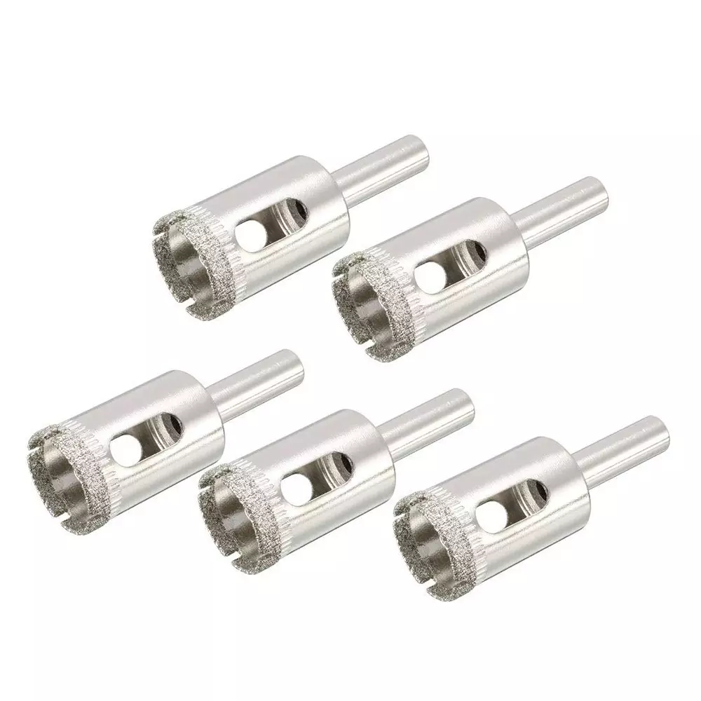 YADAV Diamond Coated Hole Saw Drill Bits 20 mm for Glass, Ceramic Tile, Marble, Rock, Porcelain, Bottles & Brick (Pack of 5)