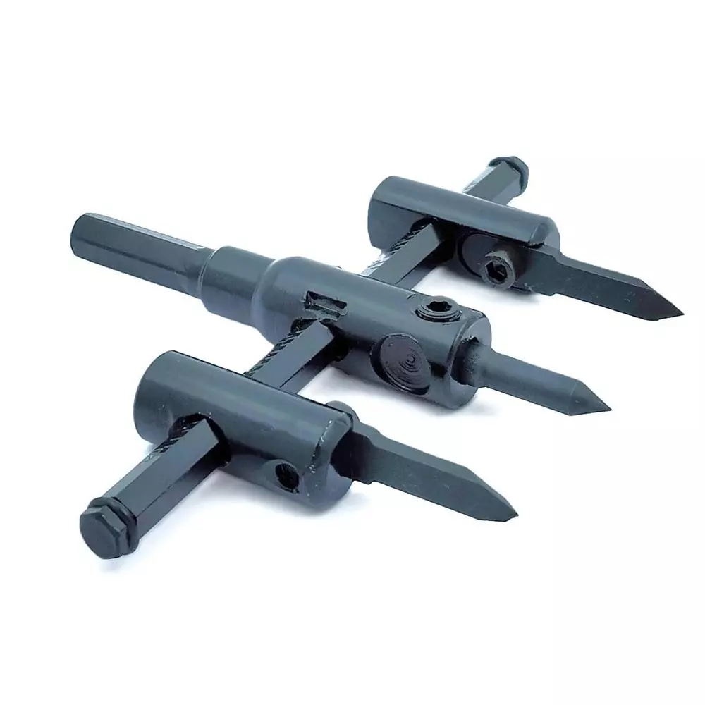 A.D international Adjustable Hole Saw Circle Cutter Steel Grey for Wood Cutting