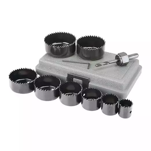 GENERIC Hole Saw Drill Bit Set High Carbon Steel Black Oxide (Pack of 5)