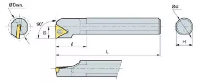 KORLOY Screw-on-System Internal Holder A10H-STFCR-09
