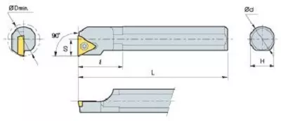 KORLOY Screw-on-System Internal Holder A10H-STFPR-11