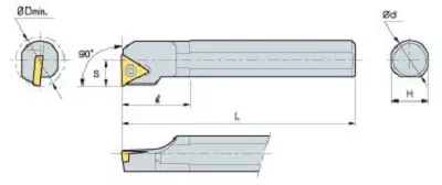 KORLOY Screw-on-System Internal Holder A12K-STFCR-09