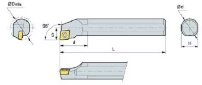 KORLOY Screw-on-System Internal Holder A16M-SCLPL-09