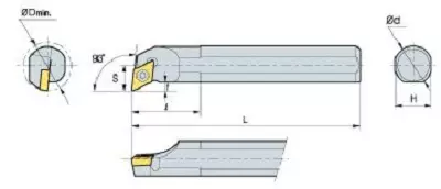 KORLOY Screw-on-System Internal Holder A16M-SDUCL-07