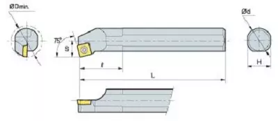 KORLOY Screw-on-System Internal Holder A16M-SSKPR-09