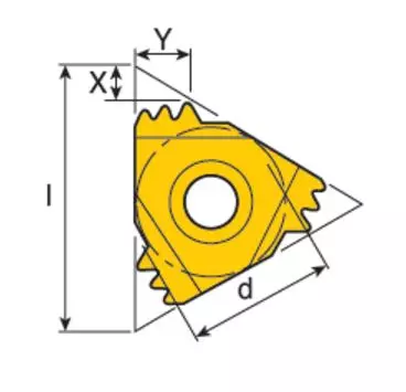 TaeguTec Insert Threading Tool Dia- 6.35mm 11ER 1.50 ISO Grade- TT9030