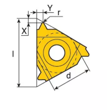 TaeguTec Insert Threading Tool Dia- 6.35mm 11IR 18 W Grade- TT7010