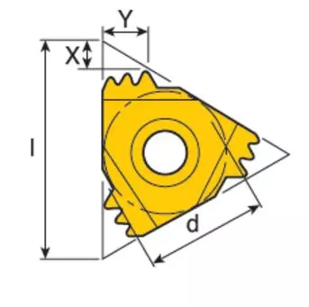TaeguTec Insert Threading Tool Dia- 6.35mm 11IR 18 W Grade- TT7010