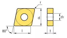 KORLOY Turning Insert CNMG120412-VM Grade NC3220
