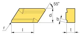 KORLOY Turning Insert KNUX160405L-11 Grade NC3220