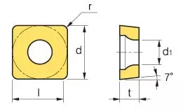 KORLOY Turning Insert SCMT09T304-HMP Grade NC3120
