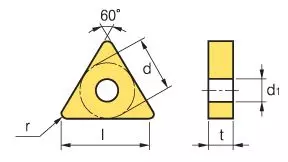 KORLOY Turning Insert TNMG160412-VF Grade NC3220