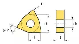 KORLOY Turning Insert WNMG080408-GS Grade NC3220