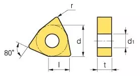 KORLOY Turning Insert WNMG080412-VM Grade NC3120
