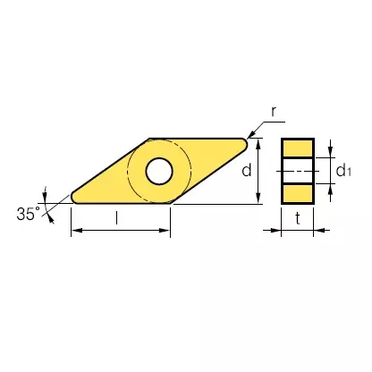 KORLOY Turning Insert VNMG160404-VF Grade NC3120