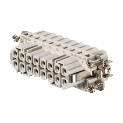 Weidmuller HEAVY DUTY INSERT, RCPT, 16+PE, 20-12AWG, HDC HA 16 FC