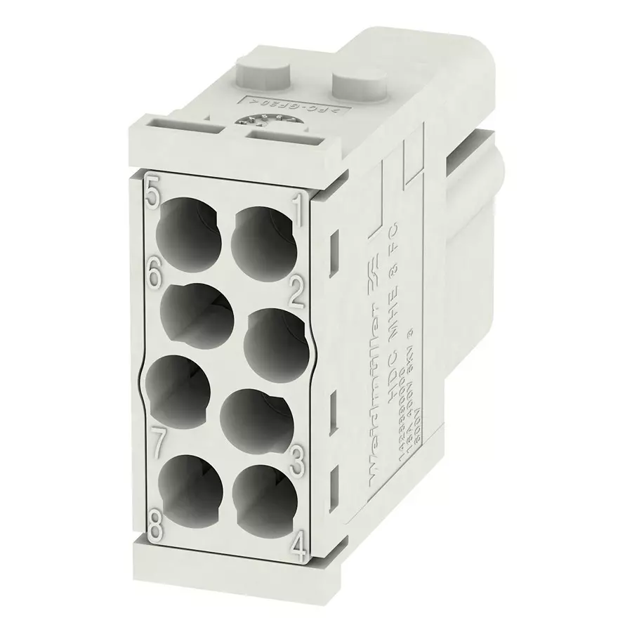 Weidmuller HEAVY DUTY MODULE, RCPT, 8POS, 20-12AWG, HDC MHE 8 FC