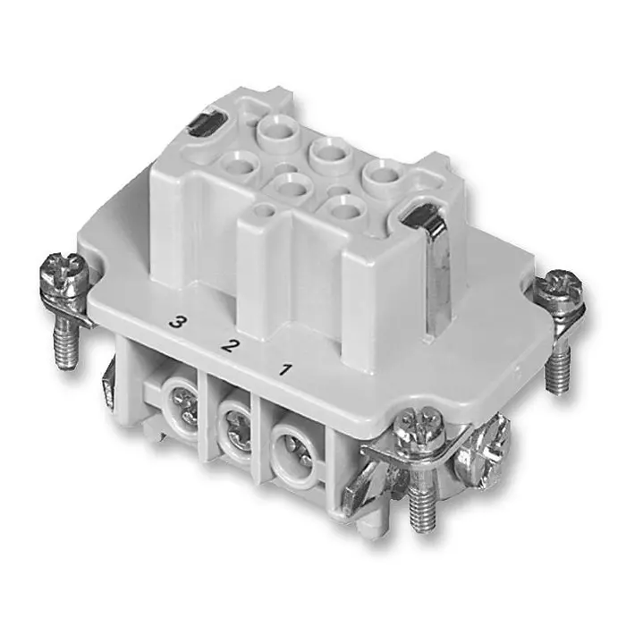 AMPHENOL SINE/TUCHEL INSERT, FEMALE, SCREW, 500V, 6+PE, C146 10B006 102 1