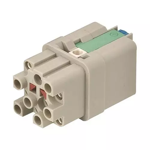 Harting Heavy Duty Connector Inserts / Modules HEAVY DUTY INSERT, RCPT, 12POS, 2.5MM2, 09120123104