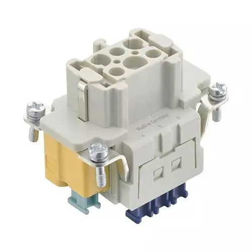 Harting Heavy Duty Connector Inserts / Modules HEAVY DUTY INSERT, RCPT, 6POS, 16A, 09330062778