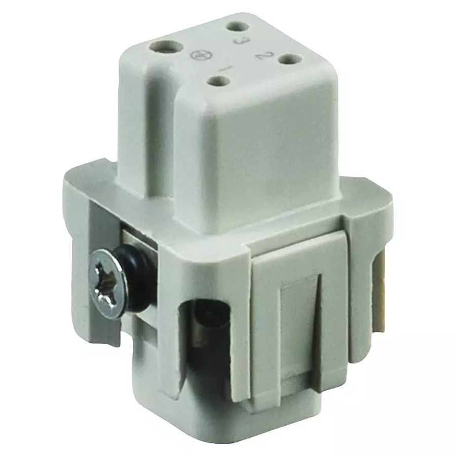 AMP - TE CONNECTIVITY HEAVY DUTY INSERT, RCPT, 3+PE, 14AWG, T2010032201-000