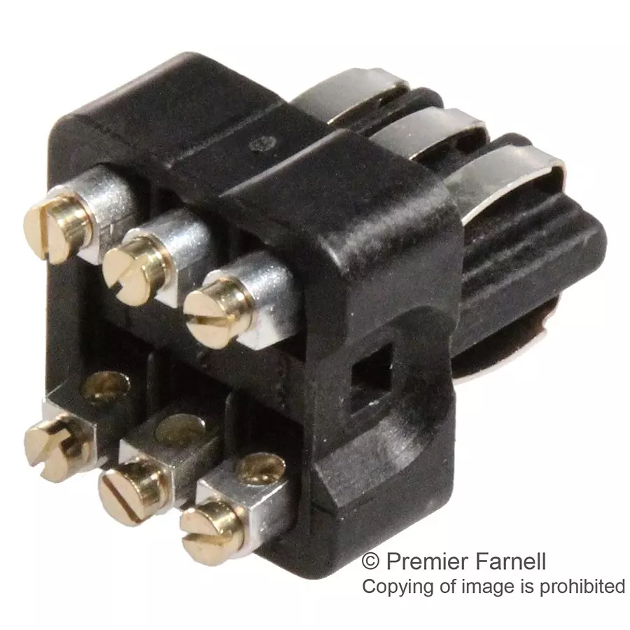 Harting Heavy Duty Connector Inserts / Modules RECTANGULAR HAN INSERT, PLUG, 6WAY SCREW, 09700062813