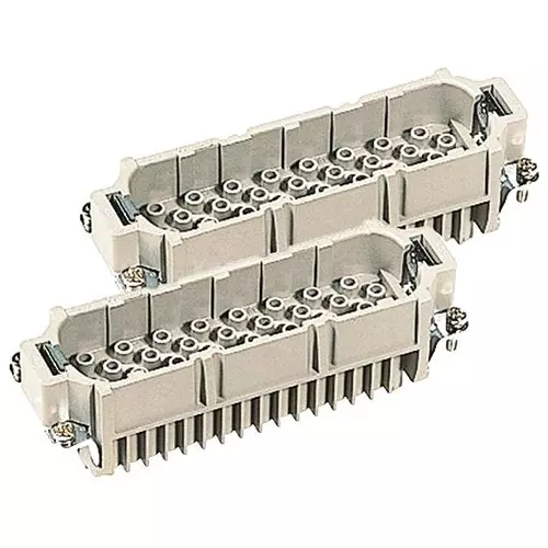 Harting Heavy Duty Connector Inserts / Modules RECTANGULAR HAN INSERT, PLUG 64WAY CRIMP, 09210643001