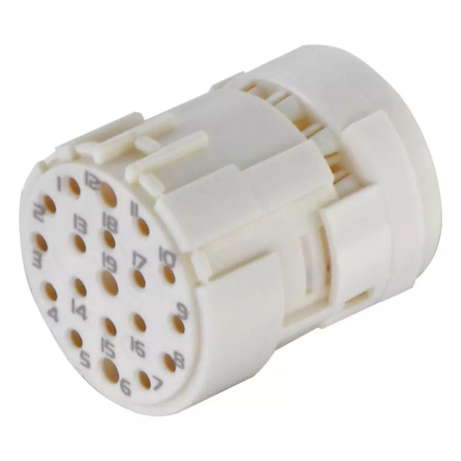 Harting Circular Connector Inserts CIRCULAR INSERT, RCPT, 16POS, PA, CRIMP, 09151193101