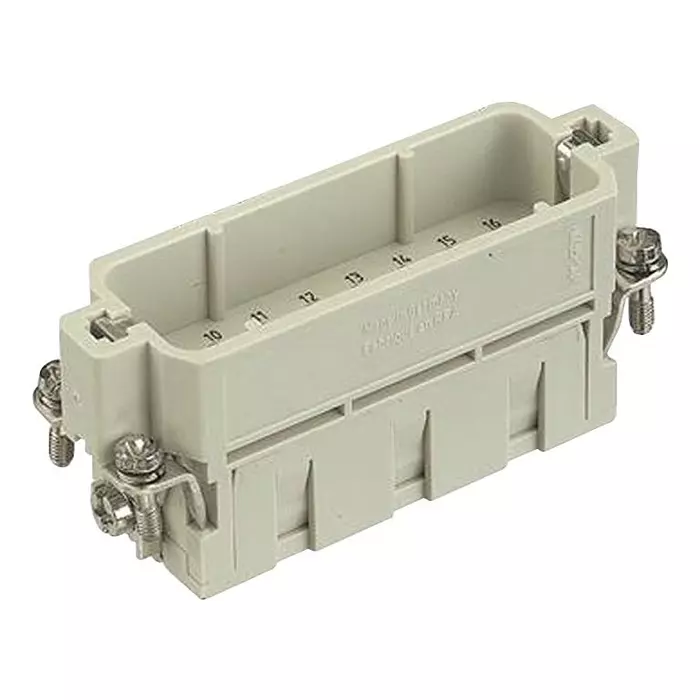 Harting Heavy Duty Connector Inserts / Modules HEAVY DUTY INSERT, PLUG, 32POS, 4MM2, 09200163011