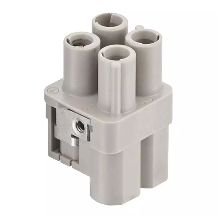 Harting Heavy Duty Connector Inserts / Modules HEAVY DUTY INSERT, RCPT, 3+PE, 10MM2, 09120033151