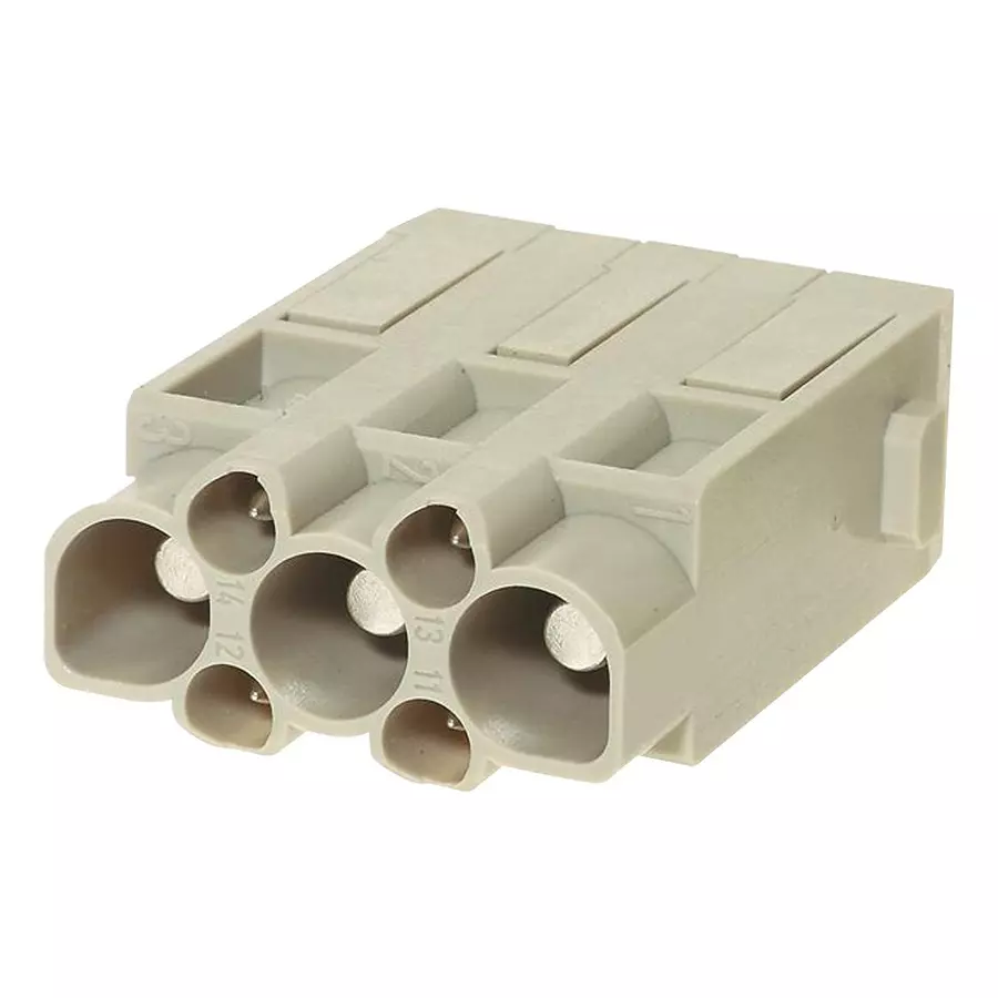Harting Heavy Duty Connector Inserts / Modules HEAVY DUTY MODULE, PLUG, 3+4SIG, 6MM2, 09140073001