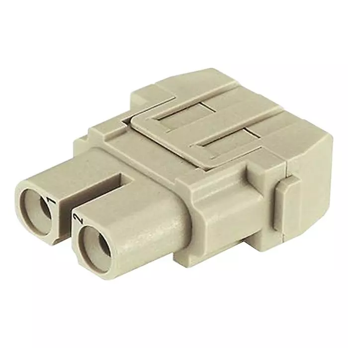Harting Heavy Duty Connector Inserts / Modules HEAVY DUTY MODULE, RCPT, 2POS, 10MM2, 09140023102