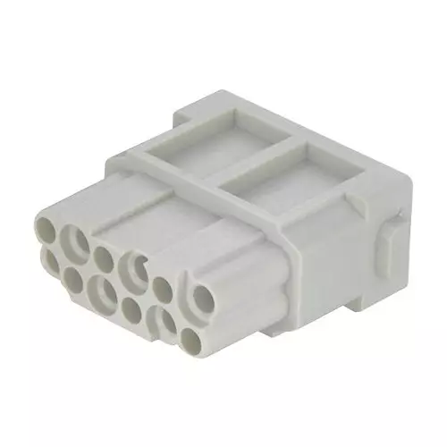 Harting Heavy Duty Connector Inserts / Modules HEAVY DUTY CONN, MODULE, RCPT, 12POS, 09140123102