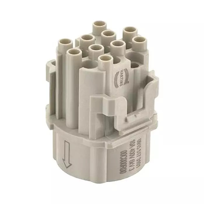 Harting Heavy Duty Connector Inserts / Modules HEAVY DUTY INSERT, RCPT, 17POS, 10A, 09155173101