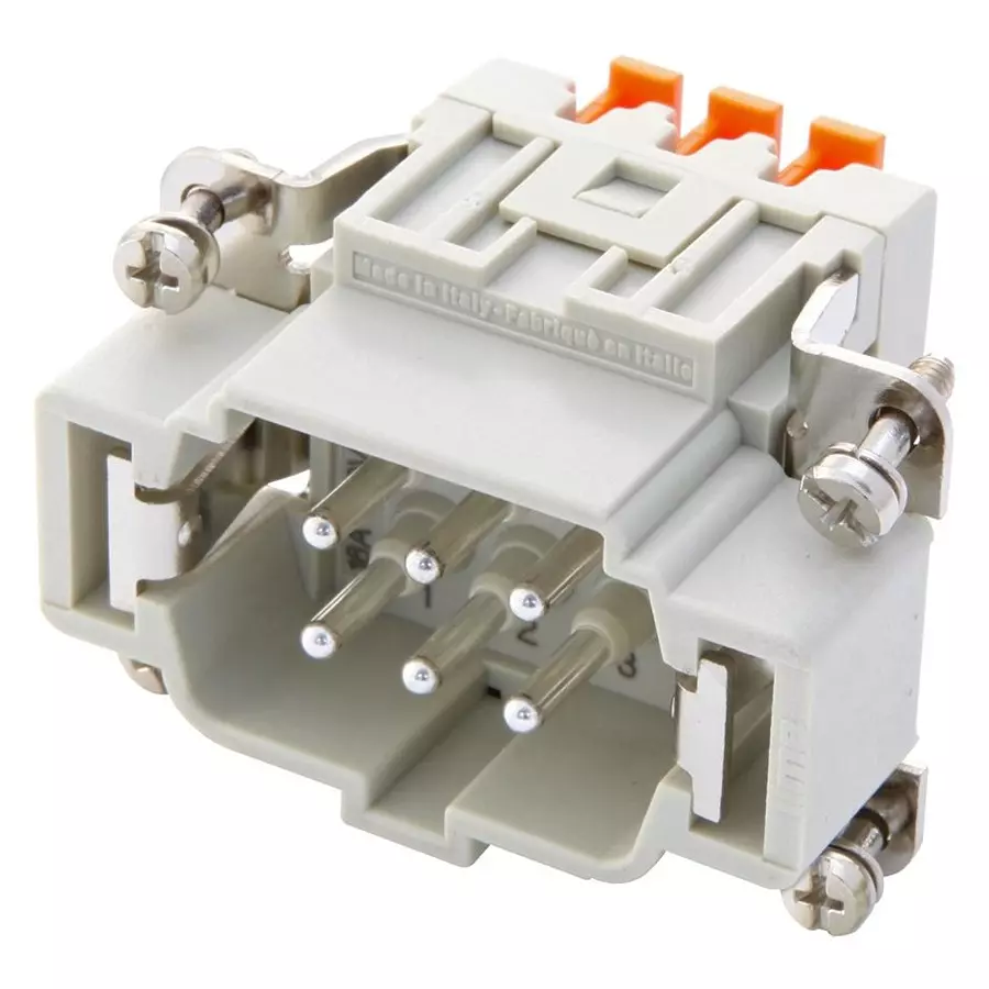 ILME INSERT, MALE, 6P+E, 16A, 500V, CSHM06