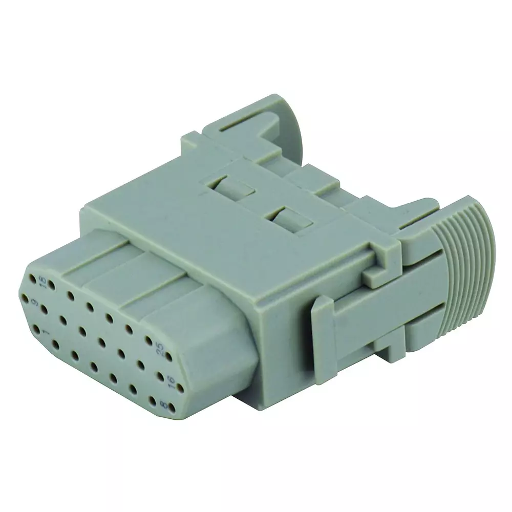 TE CONNECTIVITY Heavy Duty Insert, Rcpt, 25Pos, 20Awg, T2111252201-007.