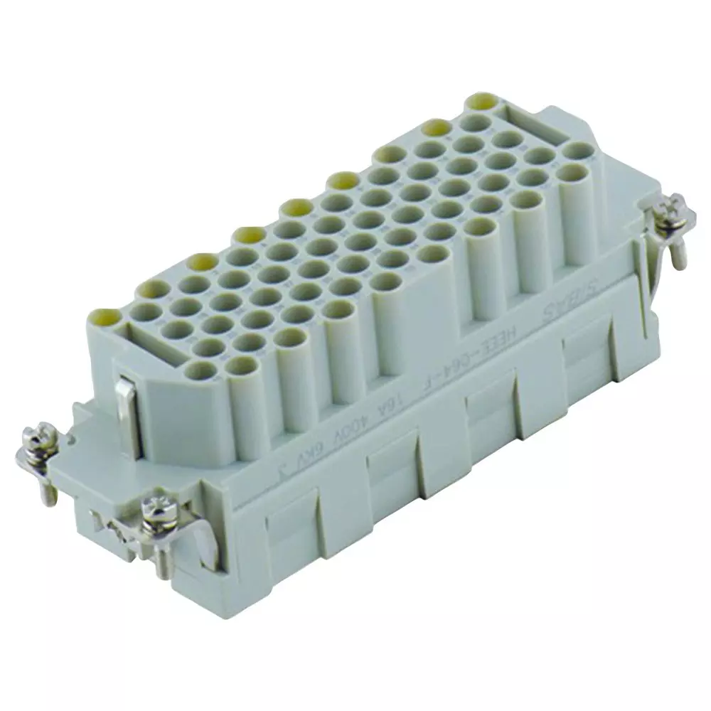TE CONNECTIVITY Heavy Duty Insert, Rcpt, 64+Pe, 12Awg, T2051283201-007