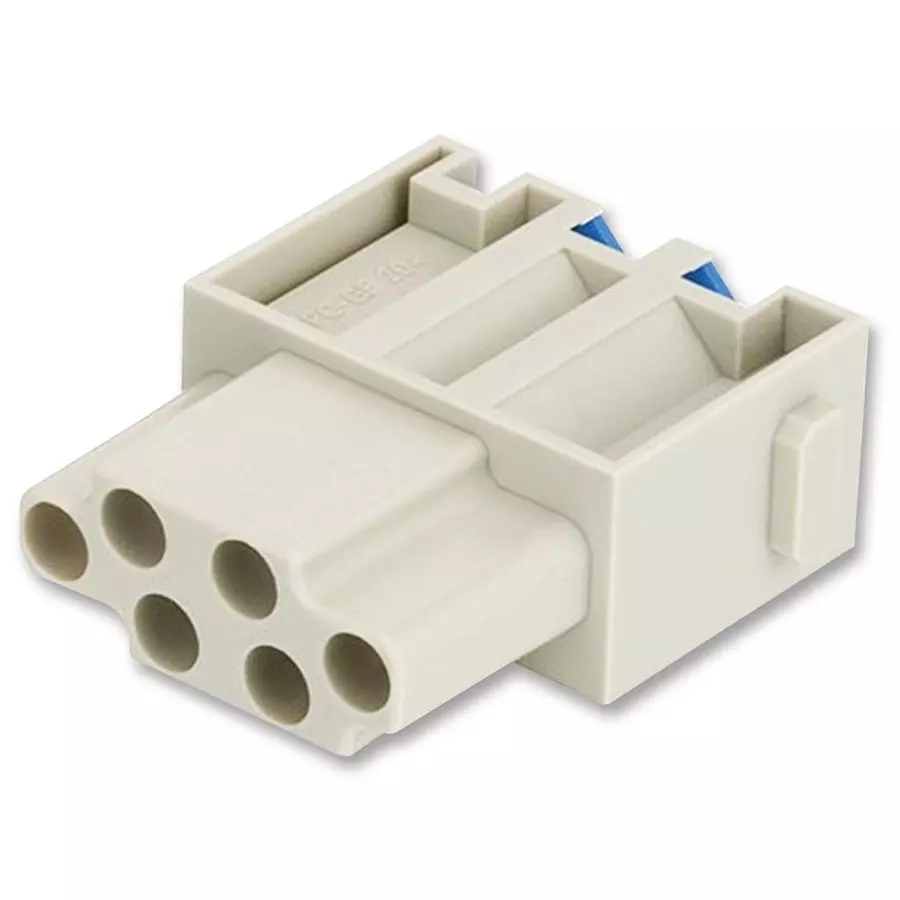 Harting Heavy Duty Connector Inserts / Modules RECTANGULAR INSERT, SIGNAL, RCPT, 6POS, 09 14 006 2733