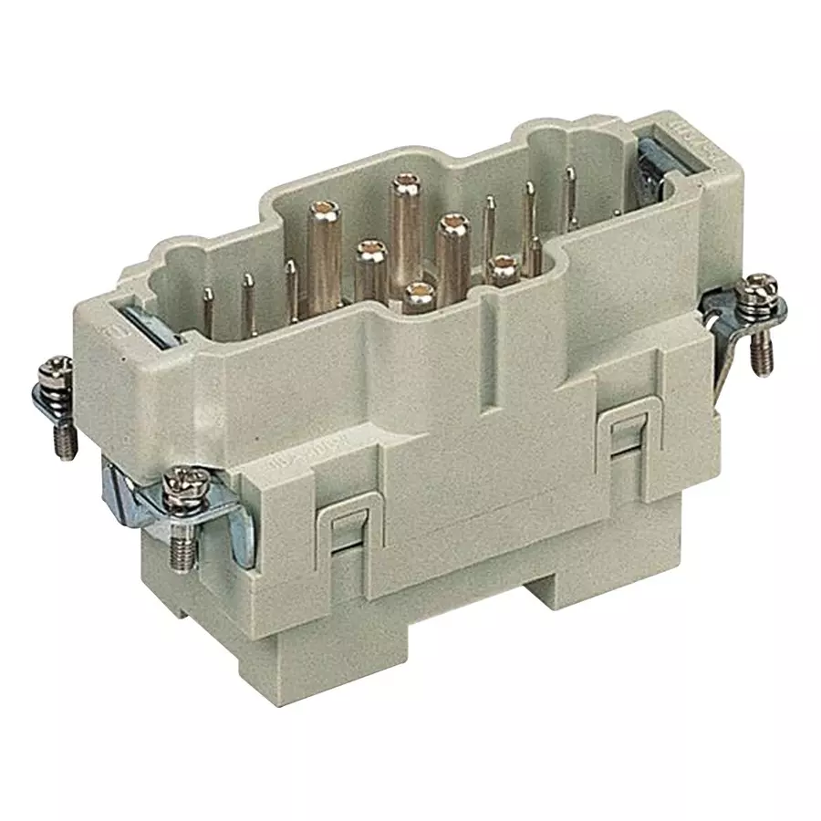 Harting Heavy Duty Connector Inserts / Modules HEAVY DUTY INSERT, PLUG, 6+12SIG, 8MM2, 09380182601