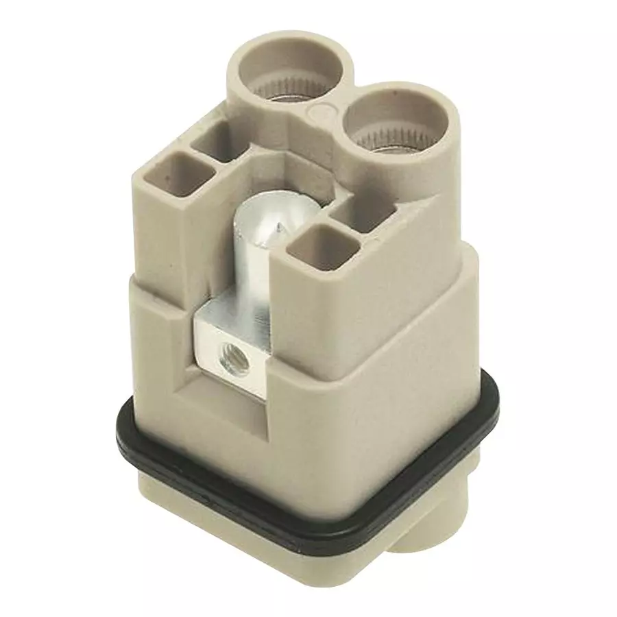 Harting Heavy Duty Connector Inserts / Modules HEAVY DUTY INSERT, RCPT, 2+PE, 10MM2, 09120022751