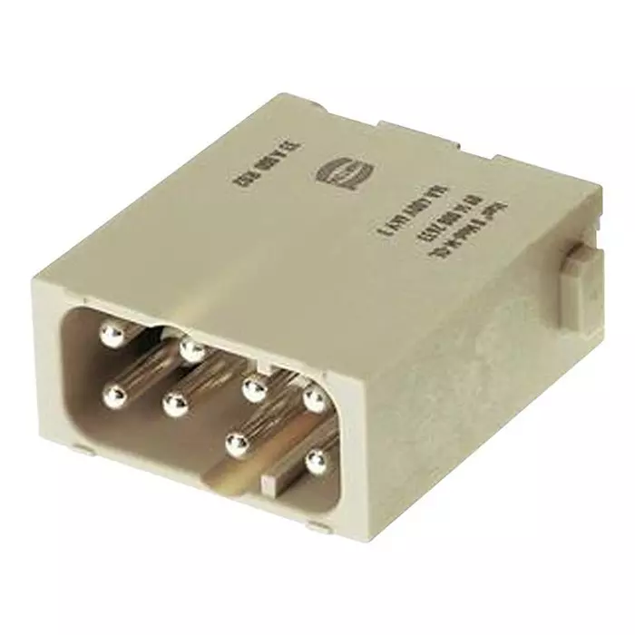 Harting Heavy Duty Connector Inserts / Modules HEAVY DUTY MODULE, PLUG, 8POS, 1.5MM2, 09140082634