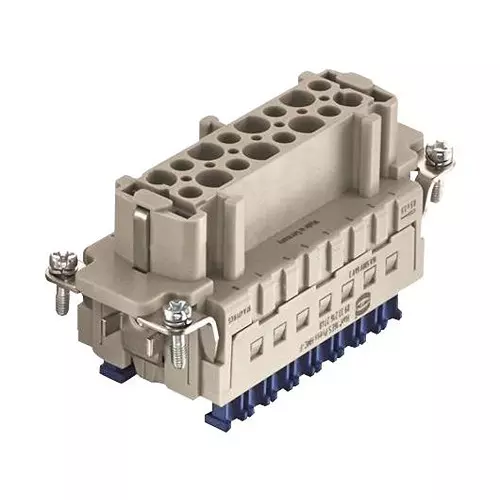 Harting Heavy Duty Connector Inserts / Modules HEAVY DUTY INSERT, RCPT, 16POS, 26-14AWG, 09332162748