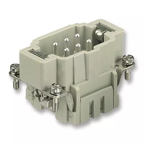 Harting Heavy Duty Connector Inserts / Modules PLUG, HAN6E, 6WAY, 09 33 006 2616