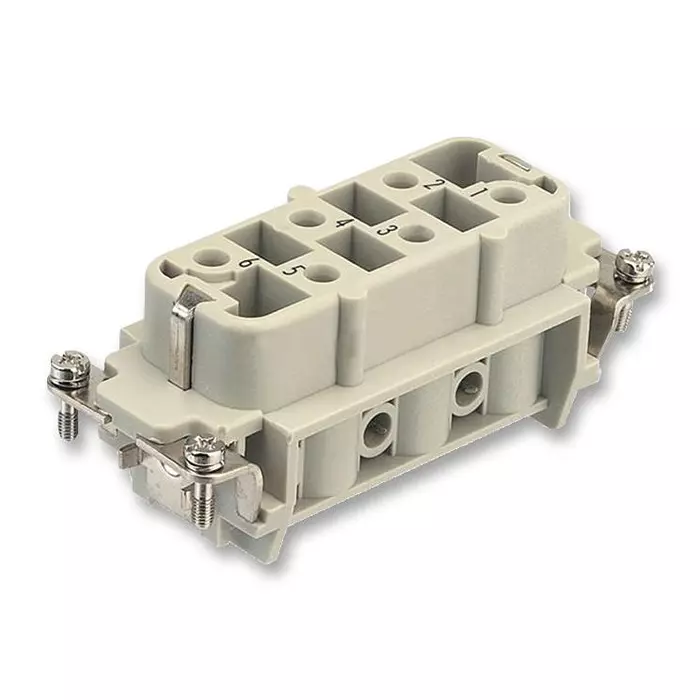 Harting Heavy Duty Connector Inserts / Modules SOCKET, HAN6HSB, 6WAY, 0931 006 2701
