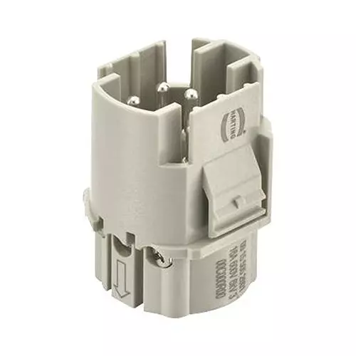 Harting Heavy Duty Connector Inserts / Modules HEAVY DUTY INSERT, PLUG, 5POS, 16A, 09155052601