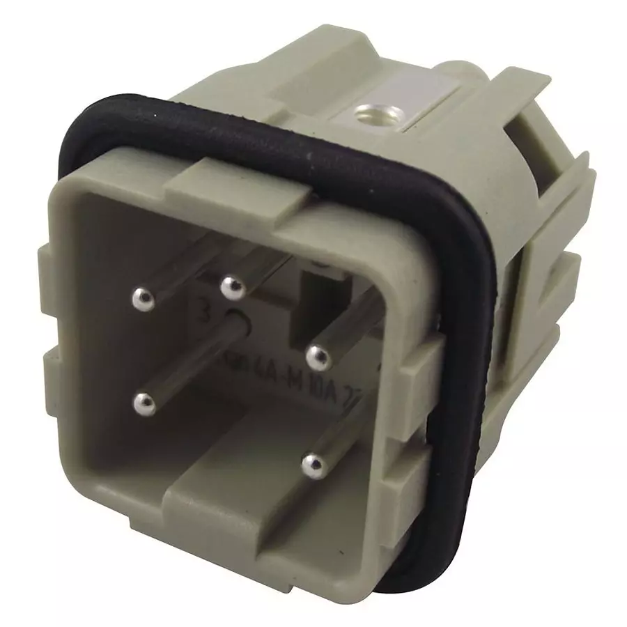 Harting Heavy Duty Connector Inserts / Modules INSERT, PLUG, HAN A, 18-14 AWG, 4+E WAY, 0920 004 2611